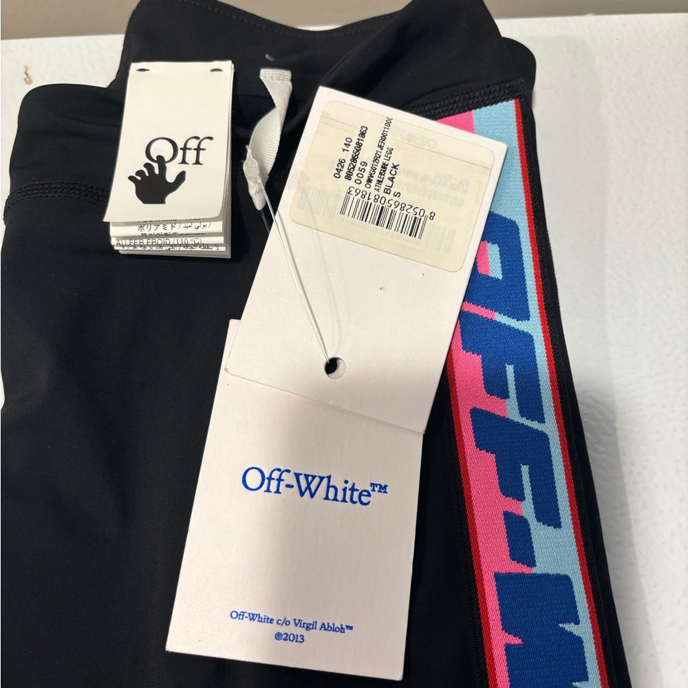 Off-White Black Athleisure Logo Leggings, NWT